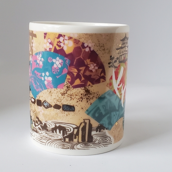 Starbucks Kyoto Mug Coffee Cup 2008 Artsy Design Series Japan City Geisha Temple - Picture 3 of 8